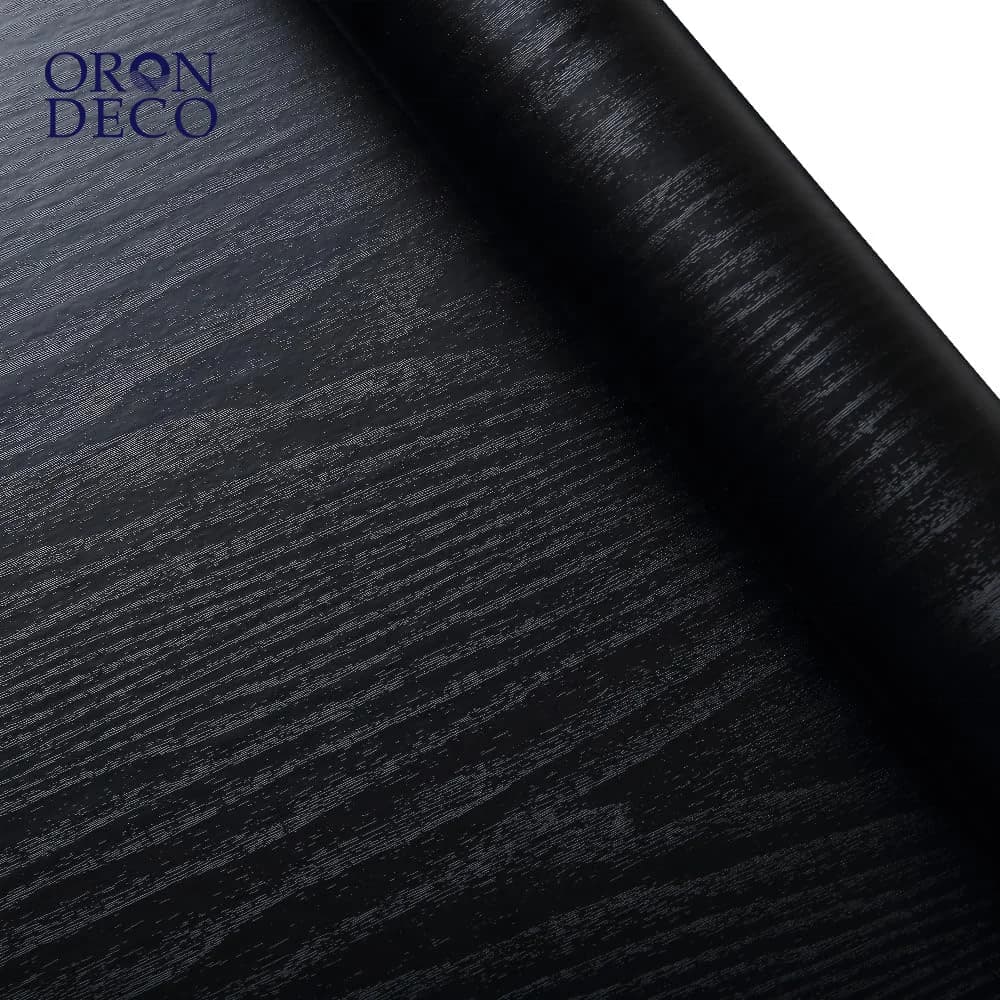 COWINLIFE DECO Best Selling Matte Black Wall Paper Removable Peel and Stick Self Adhesive Wood Wallpaper Sticker Wall Covering