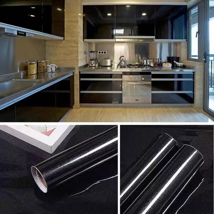 COWINLIFE DECO Size Customizable Best Selling Vinyl PVC Peel and Stick Glitter Wallpaper for Kitchen Cabinet Wall Covering detail 6