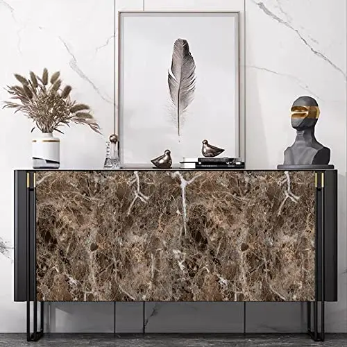 Marble Wall Paper Rolls Wallpaper Peel and Stick Waterproof Wallpaper Decoration for Kitchen Cabinet Wall Covering