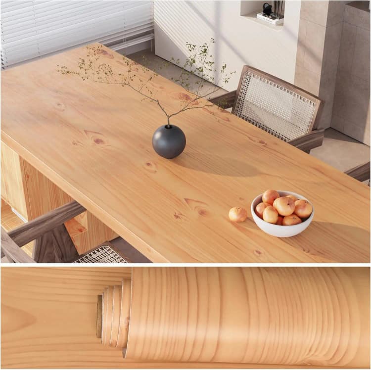COWINLIFE DECO Wholesale Self Adhesive Wood Grain Wallpaper Peel Stick Design Kitchen Waterproof Vinyl Removable for Household Use detail 2