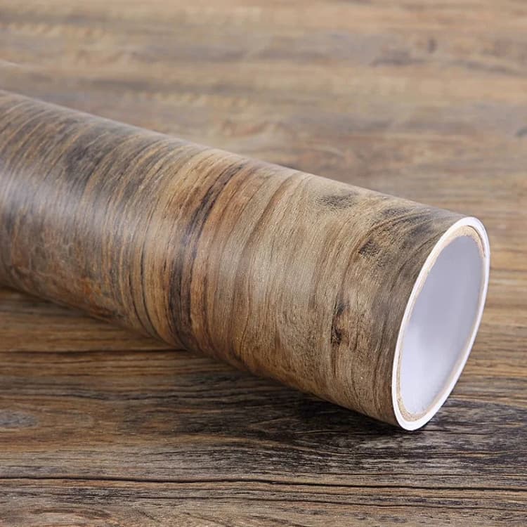 COWINLIFE DECO Retro Wood Texture Wallpaper PVC Vinyl Self-Adhesive Peel and Stick for Furniture Renovation for Household Use detail 2