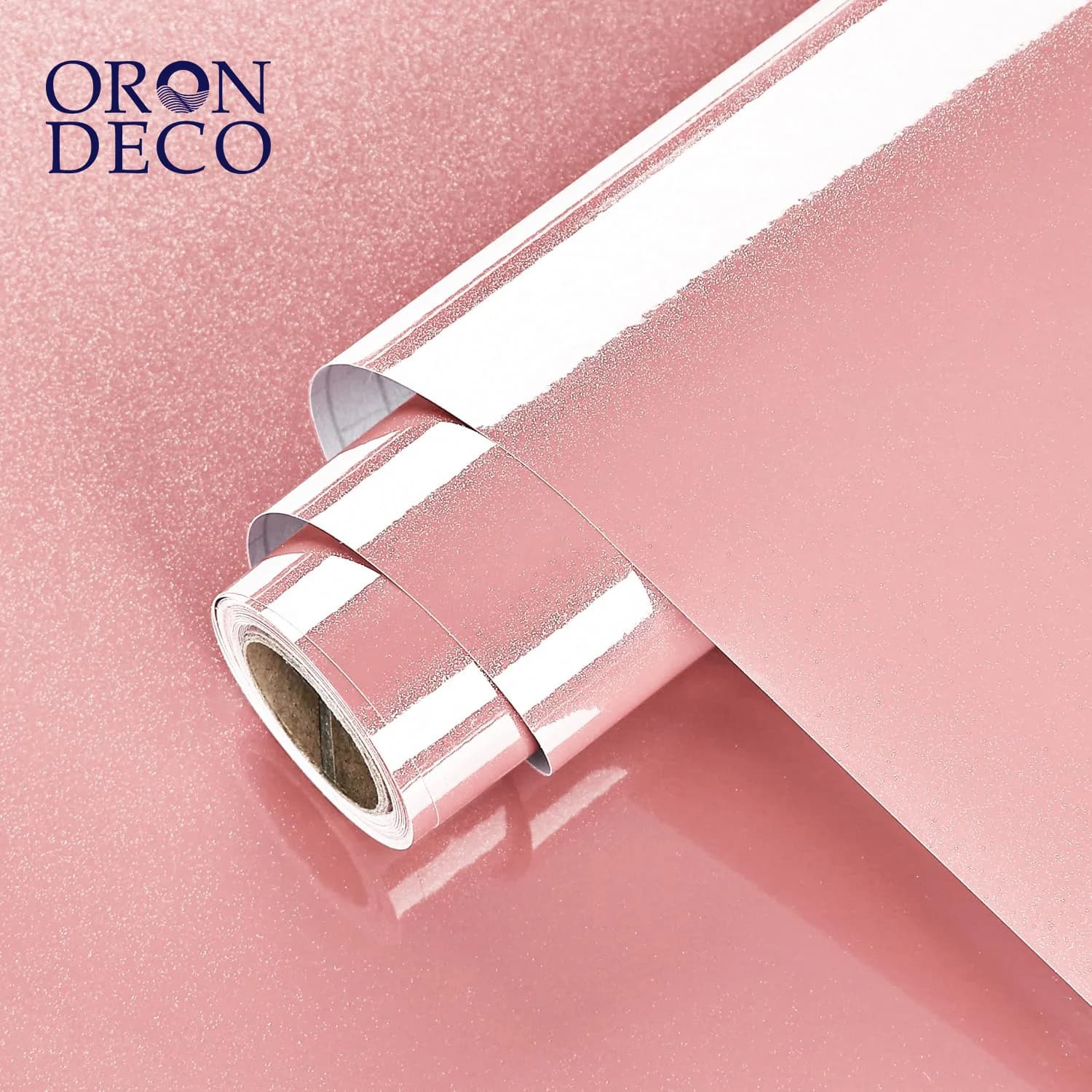 COWINLIFE DECO Factory Price Modern Kids Pink Glitter Glossy PVC Kitchen Cabinet Wallpaper Waterproof Removable Peel Stick Wallpaper