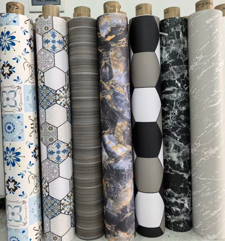 COWINLIFE PVC Wood Vinyl Flooring Sticker Wear Resistant Self-Adhesive Waterproof Peel&Stick PVC Floor Sticker for Bedroom Home Decor detail 2