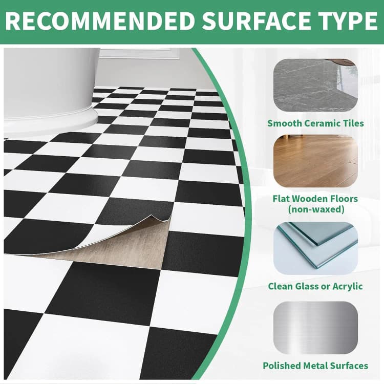 Factory 3D Black White Garage Floor Tiles Vinyl Flooring Roll Peel and Stick Wallpaper Waterproof Kitchen Wrap Pvc Floor Sticker detail 2