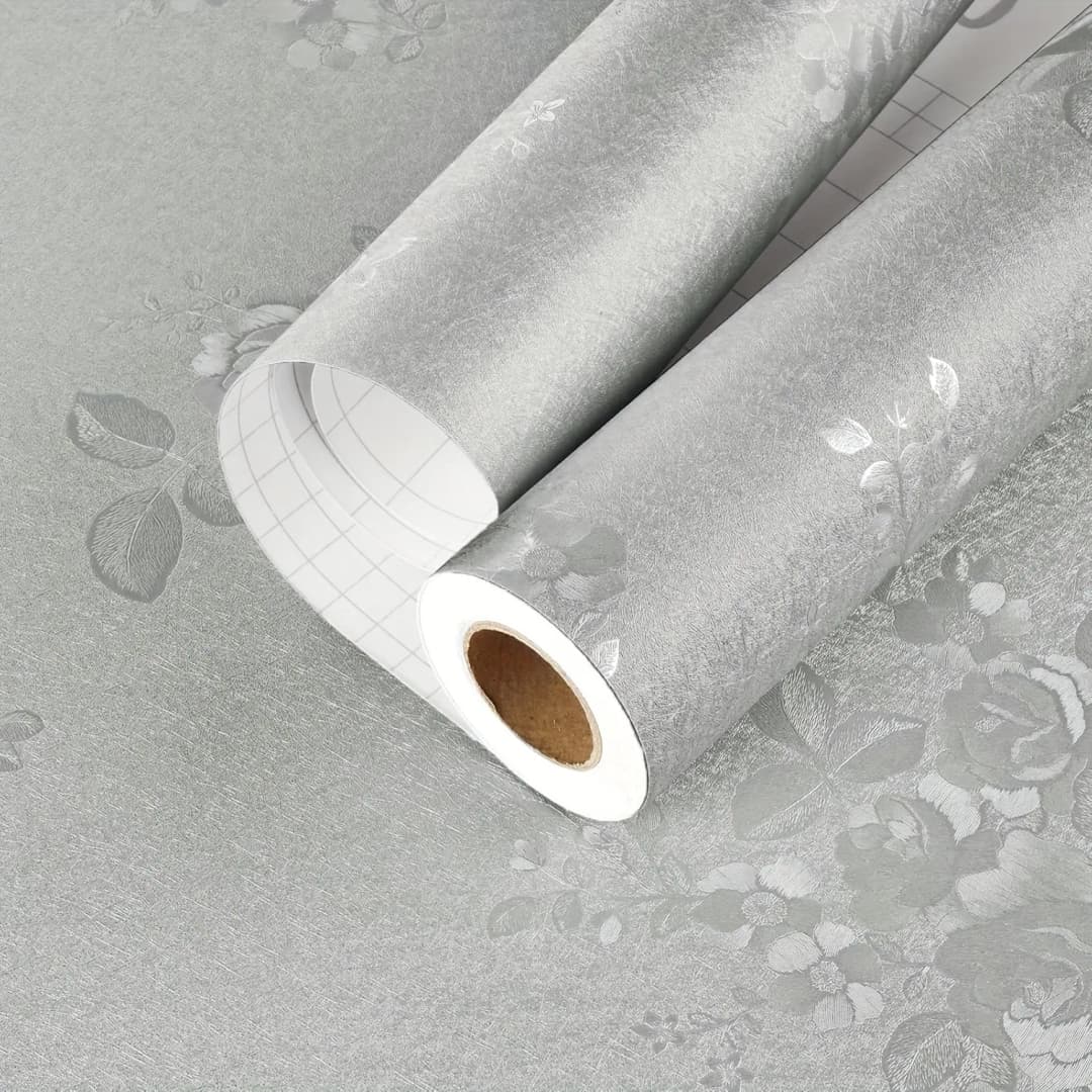COWINLIFE Flower Embossed Wallpaper Rolls PVC Self Adhesive Furniture Waterproof 3D Wall Stickers Home Decorations for Home Interior