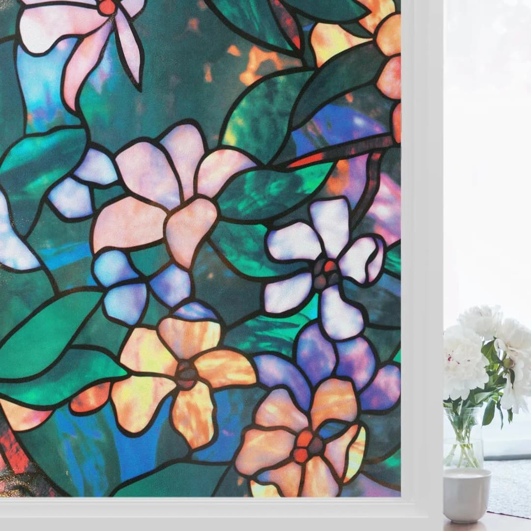 Luxury Glass 3d Window Film Static Cling Sticker Peel and Stick Wallpaper Decoration Films Vinyl Window Tint Adhesive Paper Film