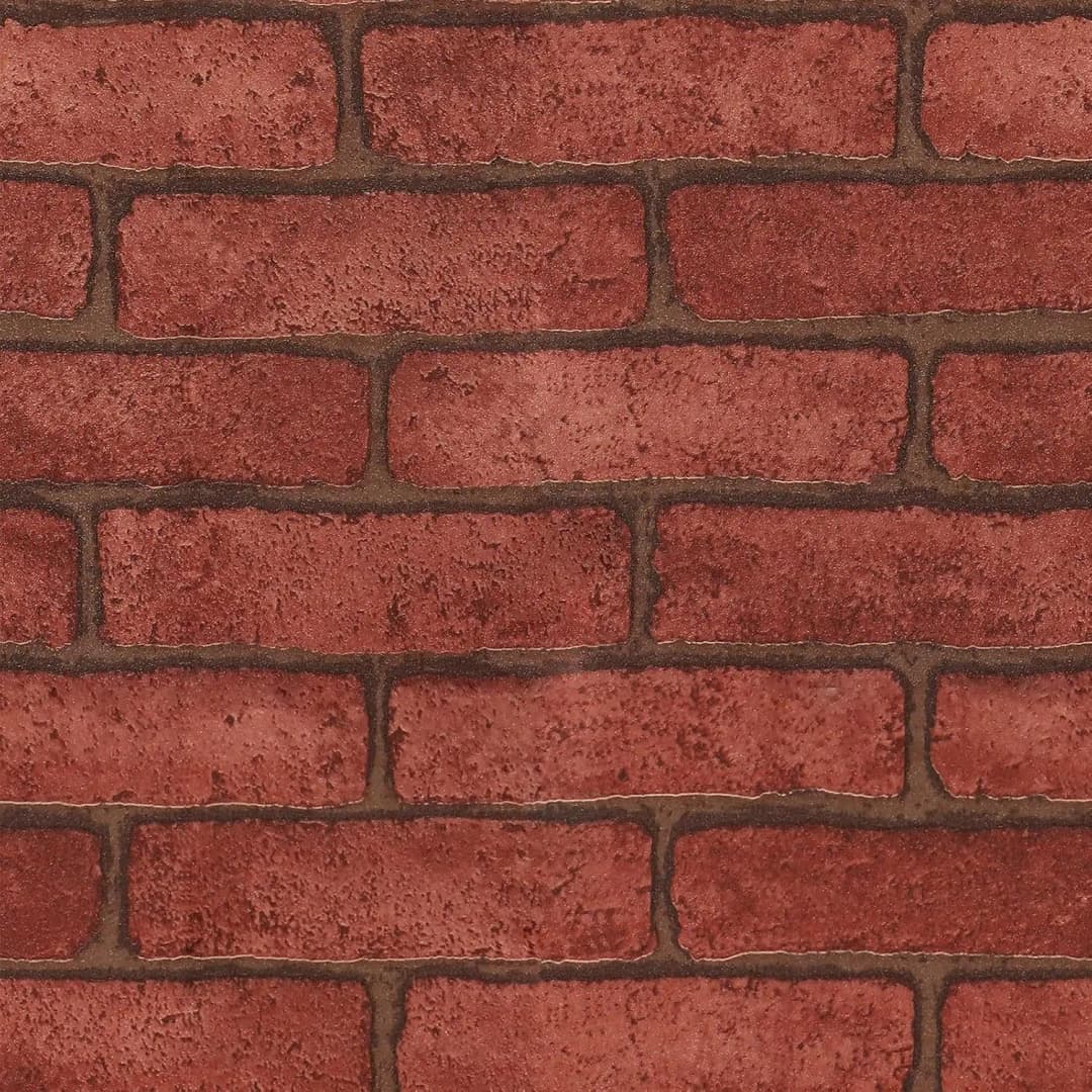 23.62X197Inch Low Moq Red Brick Wallpaper 3D Waterproof PVC Vinyl Wall Stickers Peel and Stick Wallpaper Roll for Home Decor