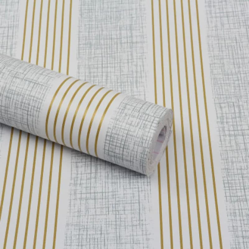 COWINLIFE DECO Factory Price Fabric Striped Peel & Stick Wallpaper Rolls Pvc 3D Wall Stickers & Shelf Liner Furniture for Home Decor