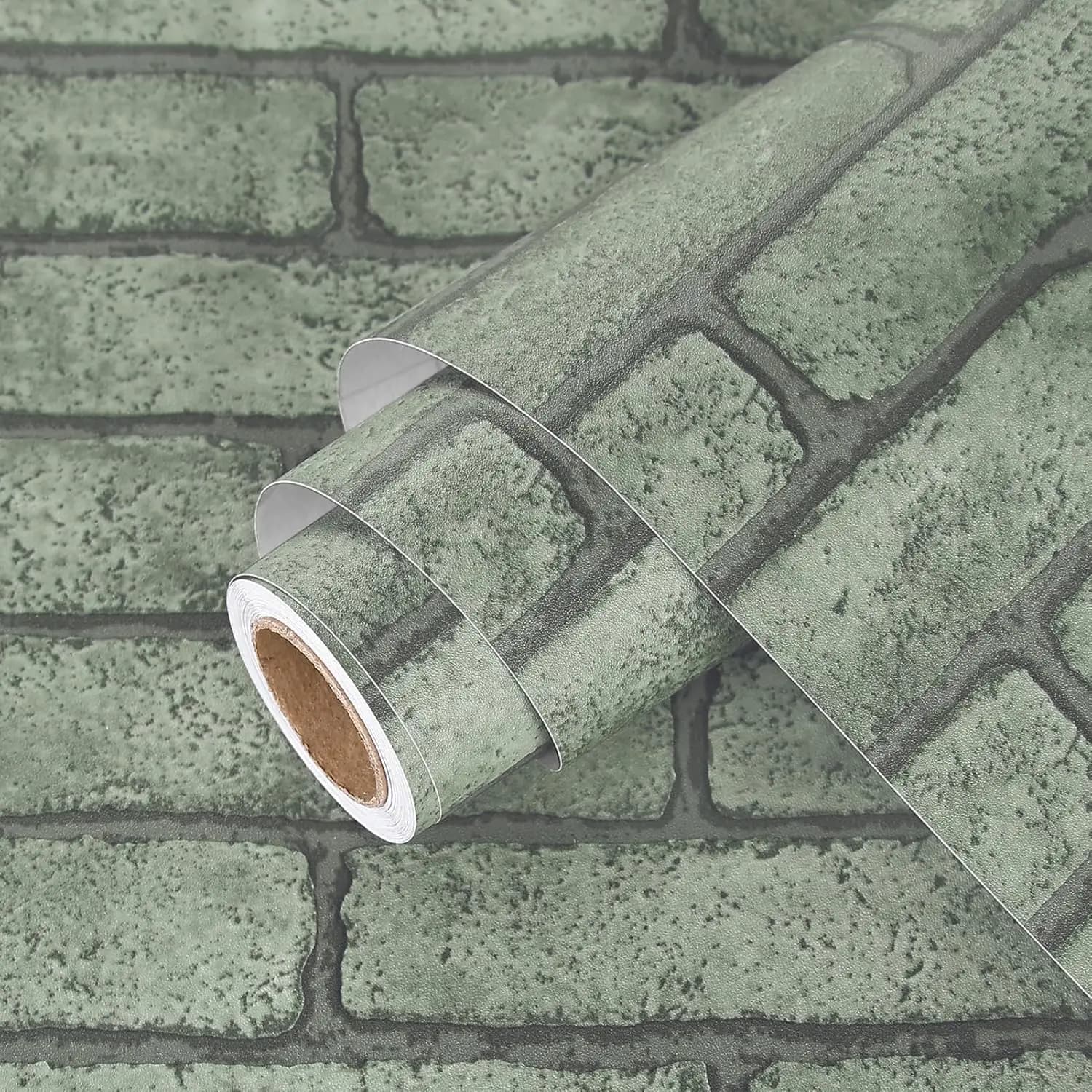COWINLIFE Factory Price Brick Wallpaper 3d Stone Peel and Stick Wallpaper Waterproof Vinyl Self Adhesive Wall Sticker for Home Decor