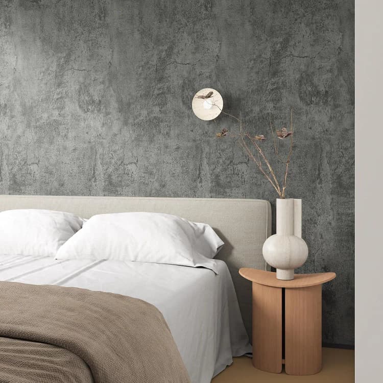 COWINLIFE 3D Grey Concrete Peel & Stick 3D Home Wallpaper Papier Peint Decoration Maison Waterproof Cement Wallpaper for Living Room detail 5