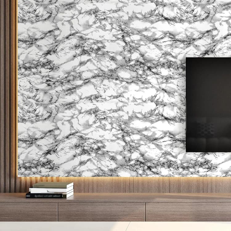 COWINLIFE Waterproof Self-Adhesive PVC Kitchen Wall Marble Sticker House Decoration Interior for Wallpaper Rolls Home Decor Luxury detail 5