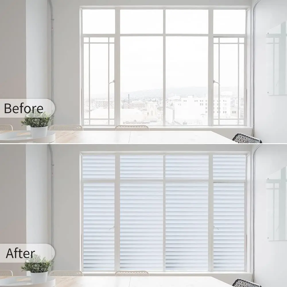 COWINLIFE Hot Matte Frosted Static Cling Window Glass Film Removable Wallpaper Rolls Privacy Glass Sticker for Home Office Car Films detail 3