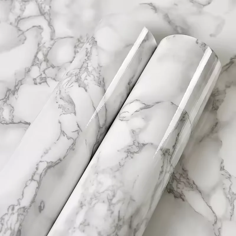 COWINLIFE Modern Vinyl Marble Wallpaper Self Adhesive Marble Sticker PVC Wall Paper Rolls Wall Coating for Home Decor