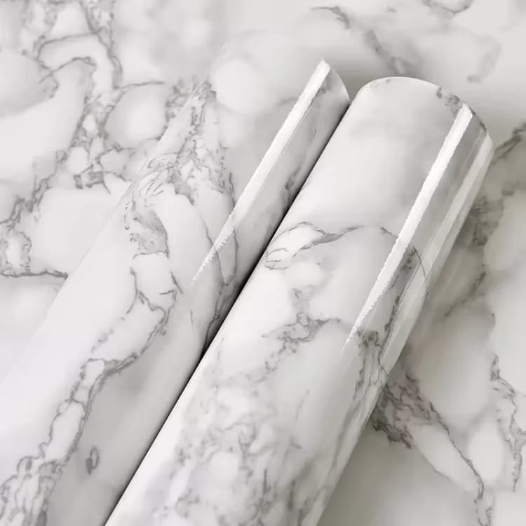 COWINLIFE Modern Vinyl Marble Wallpaper Self Adhesive Marble Sticker PVC Wall Paper Rolls Wall Coating for Home Decor detail 1