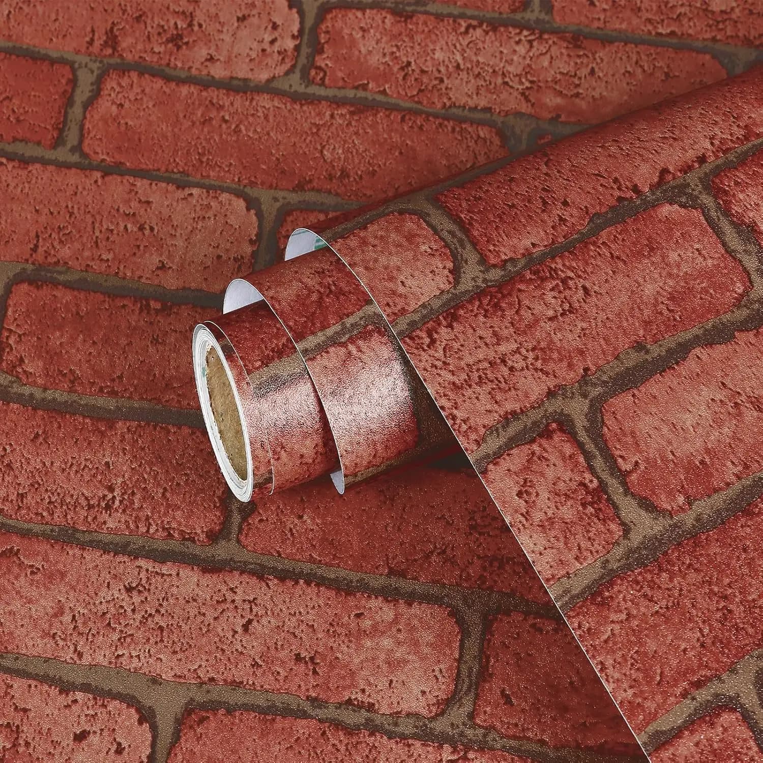 COWINLIFE DECO 3D Red Brick Peel and Stick Wallpaper Waterproof PVC Vinyl Wall Sticker Self Adhesive for Home Decor Factory Wholesale