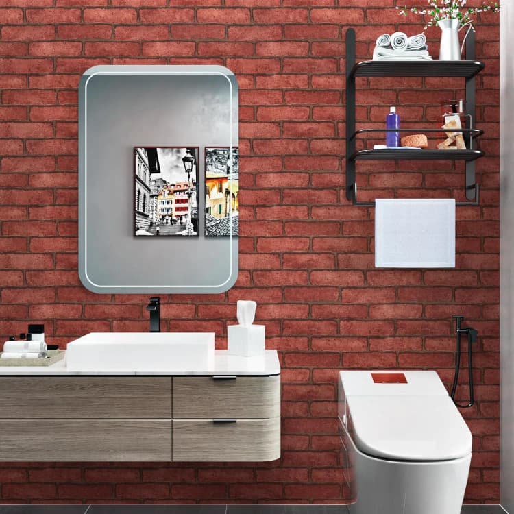 COWINLIFE DECO 3D Red Brick Peel and Stick Wallpaper Waterproof PVC Vinyl Wall Sticker Self Adhesive for Home Decor Factory Wholesale detail 3