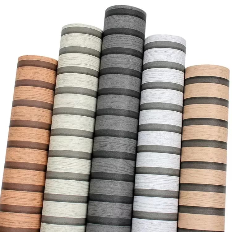 COWINLIFE 3D Self-Adhesive Wood Wallpaper Thick Waterproof Peel and Stick Vinyl Wall Stickers with Stripes for Home Decor Living Room detail 3