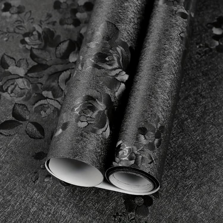 COWINLIFE 3D Embossed Flower Self Adhesive Wall Sticker Thick EuropeanFurniture Hotel Background PVC Home Decoration Wallpaper Roll detail 1