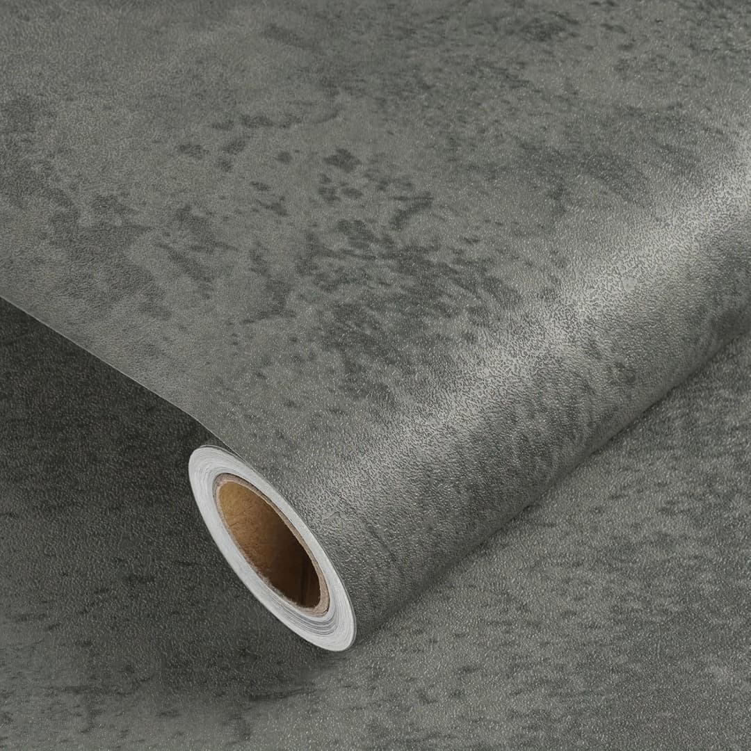 COWINLIFE 60CM*10M Low Moq 3D Thick Grey Cement Wallpaper for Bedroom Peel and Stick PVC Vinyl Self-Adhesive Wall Stickers Home Decor