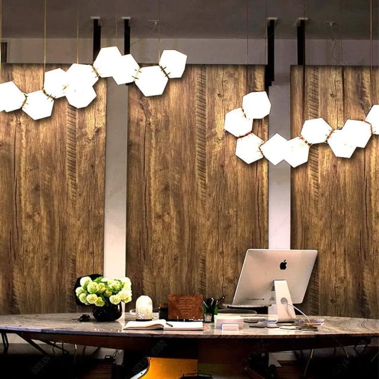 Low MOQ Thick Wooden Wallpaper Mural PVC Self-adhesive 3d Wall Sticker Luxury Peel and Stick Wallpaper for Bedroom Decoration detail 6