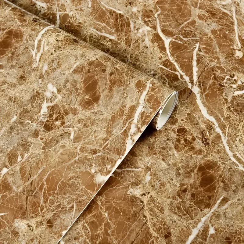 COWINLIFE Marble Sticker Kitchen Countertop Peel and Stick Wall Stickers Waterproof Self-Adhesive Luxury 3D Wallpaper Roll Home Decor