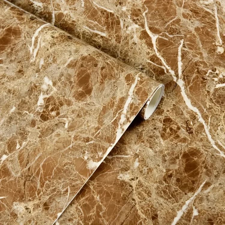 COWINLIFE Marble Sticker Kitchen Countertop Peel and Stick Wall Stickers Waterproof Self-Adhesive Luxury 3D Wallpaper Roll Home Decor detail 1