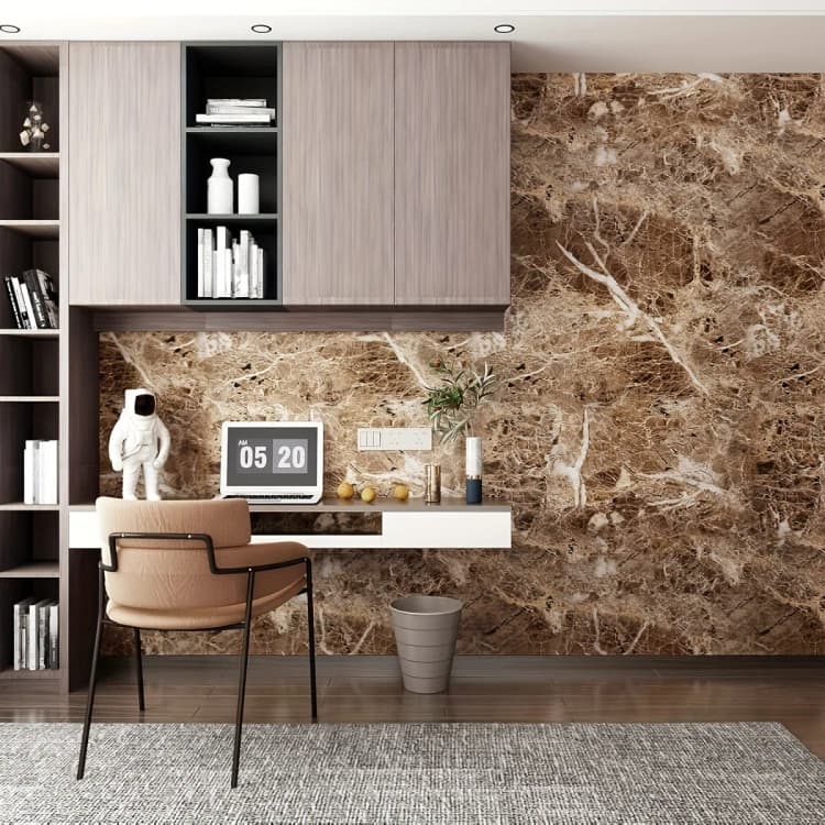 COWINLIFE Marble Sticker Kitchen Countertop Peel and Stick Wall Stickers Waterproof Self-Adhesive Luxury 3D Wallpaper Roll Home Decor detail 3