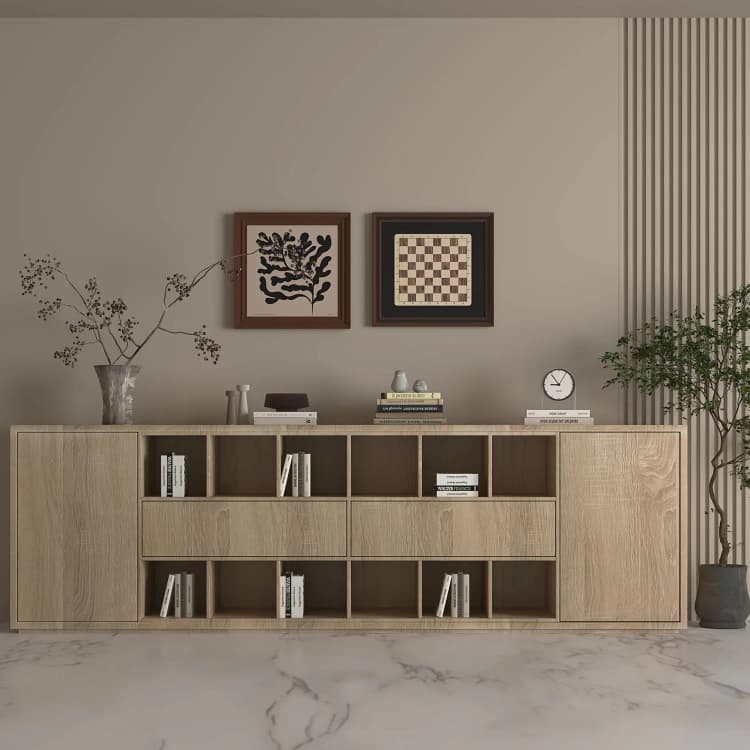 COWINLIFE Modern Wood Texture 3D Thickening Wall Stickers Waterproof Self-Adhesive PVC Wallpaper Rolls for Kitchen Bedroom Home Decor detail 3