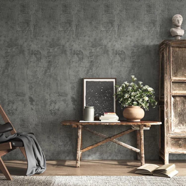 COWINLIFE Low MOQ 3D Grey Concrete Contact Paper Modern Peel Stick Modern PVC Self Adhesive Waterproof Cement Wallpaper Living Room detail 2