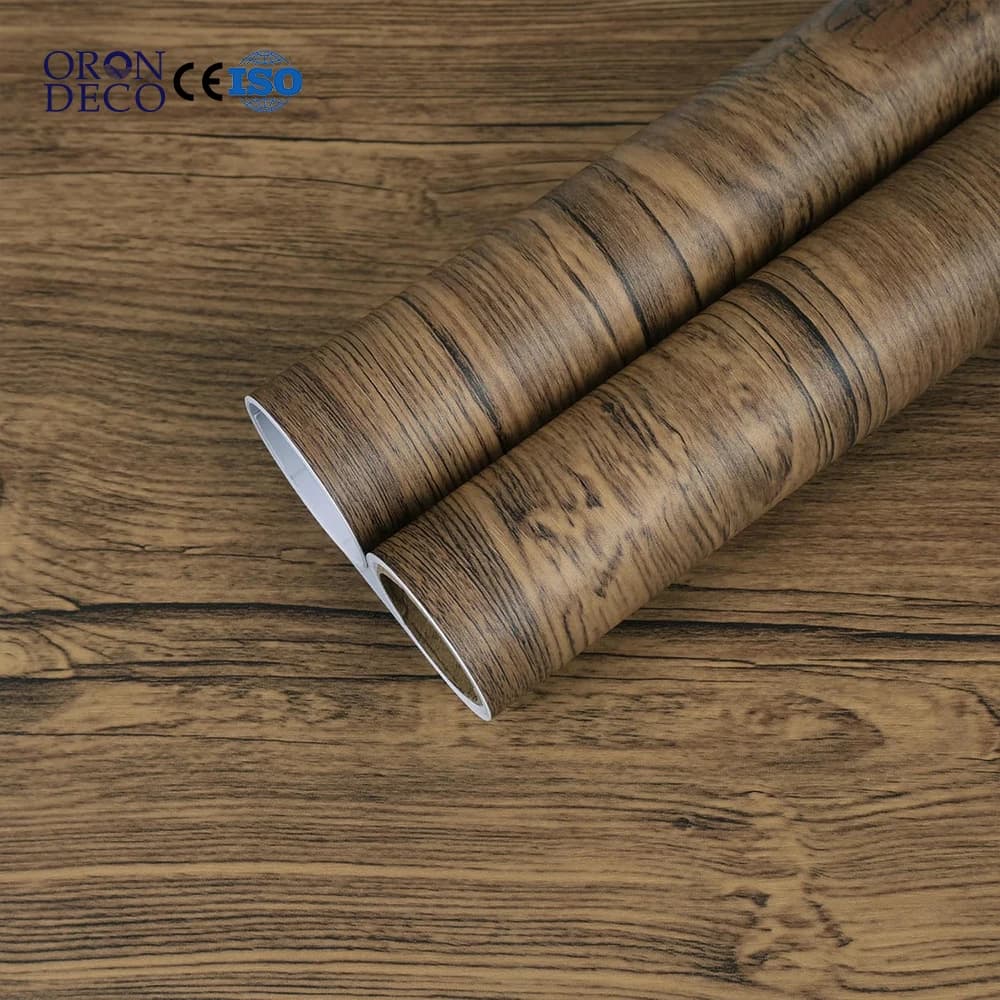 COWINLIFE DECO Low MOQ 3D Wood Texture Waterproof Wallpaper Rolls PVC Self-Adhesive Wall Stickers Home Decor & Apartment Renovation