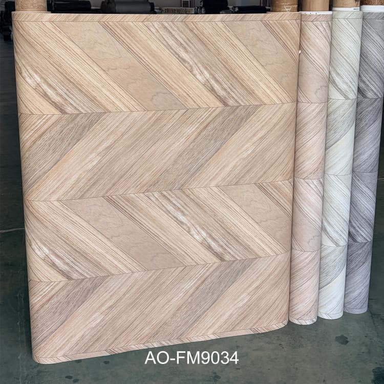 Self-Adhesive Wood Grain Vinyl Flooring Roll PVC Plank Flooring Stickers for Living Room Peel and Stick Waterproof Floor Tiles detail 5