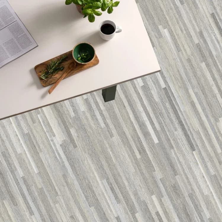Self-Adhesive Wood Grain Vinyl Flooring Roll PVC Plank Flooring Stickers for Living Room Peel and Stick Waterproof Floor Tiles detail 6