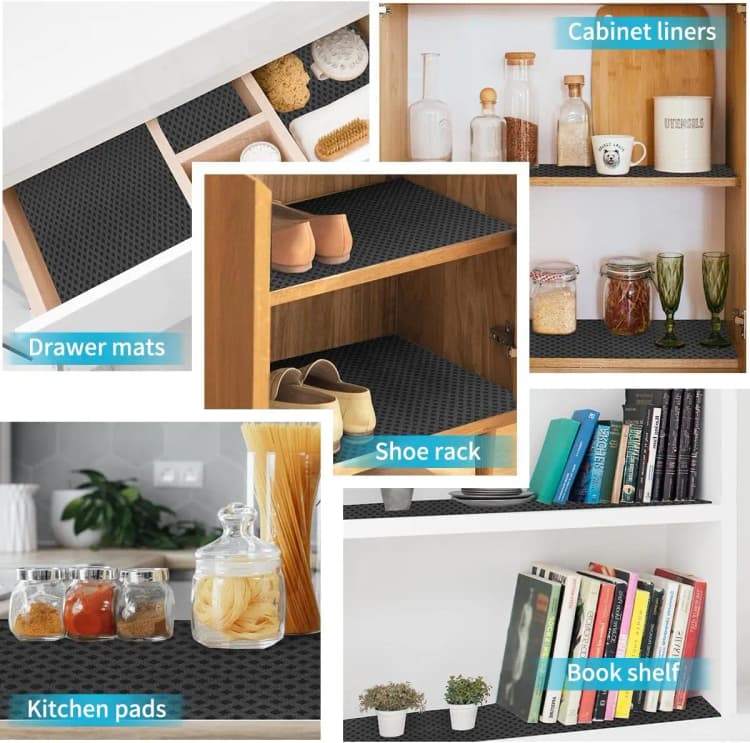 COWINLIFE OEM/ODM White Texture Anti slip Refrigerator Mat Thick Oil-Proof Waterproof Eva Mats Cabinet Drawer Shelf Liner for Kitchen detail 2