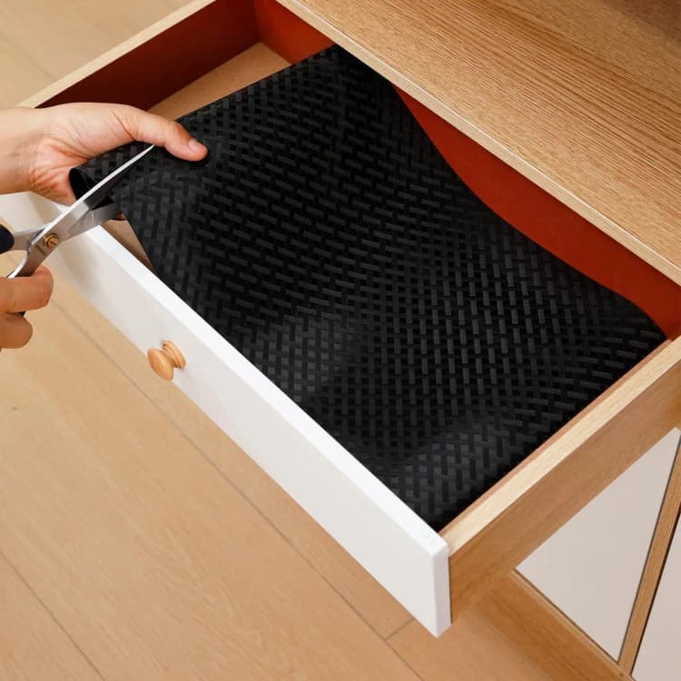 COWINLIFE OEM/ODM White Texture Anti slip Refrigerator Mat Thick Oil-Proof Waterproof Eva Mats Cabinet Drawer Shelf Liner for Kitchen detail 6