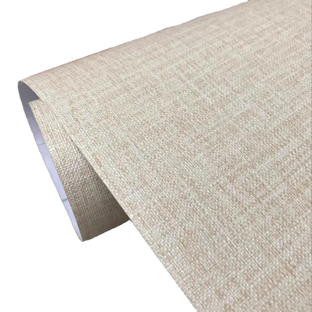 COWINLIFE DECO Waterproof Modern Peel and Stick 3D Vinyl Self Adhesive Wall Paper Linen Textured Fabric Wallpaper Wall Stickers