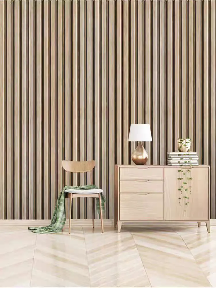 COWINLIFE Factory Outlet 3D Wooden Slat Wallpaper Design Peel and Stick Self Adhesive Vinyl Wall Paper for Wall Bedroom detail 3