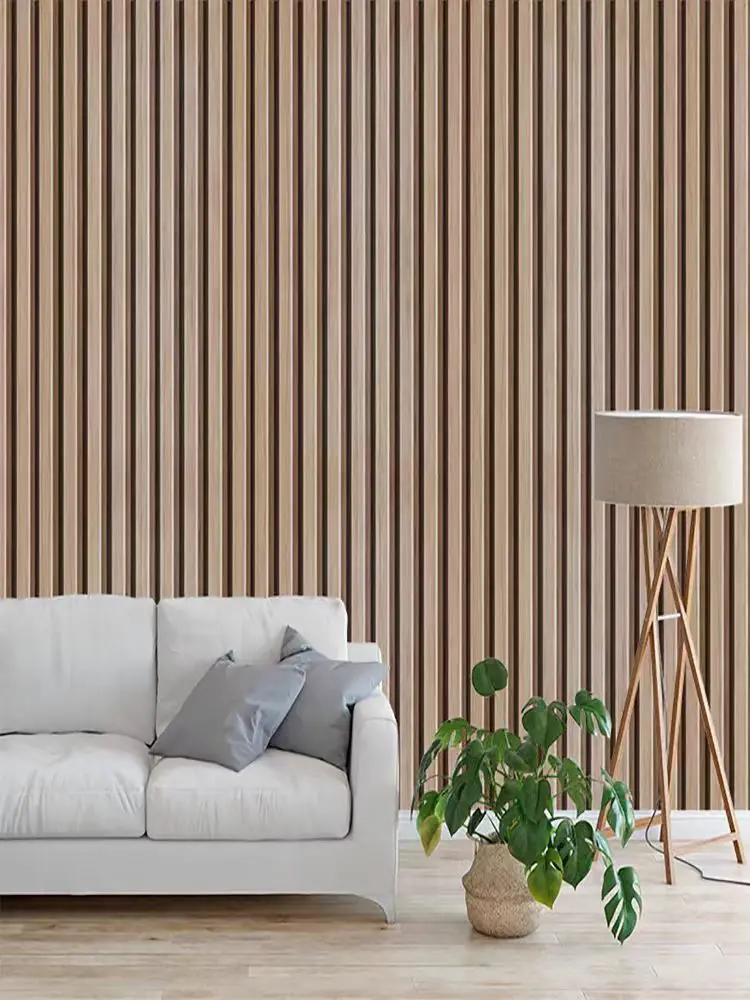 COWINLIFE Factory Outlet 3D Wooden Slat Wallpaper Design Peel and Stick Self Adhesive Vinyl Wall Paper for Wall Bedroom detail 5