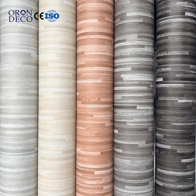COWINLIFE DECO Low Moq Wood Grain Strips Waterproof Wear Resistant Self-Adhesive PVC Vinyl Flooring Roll for Indoor Use Floor Tiles detail 1