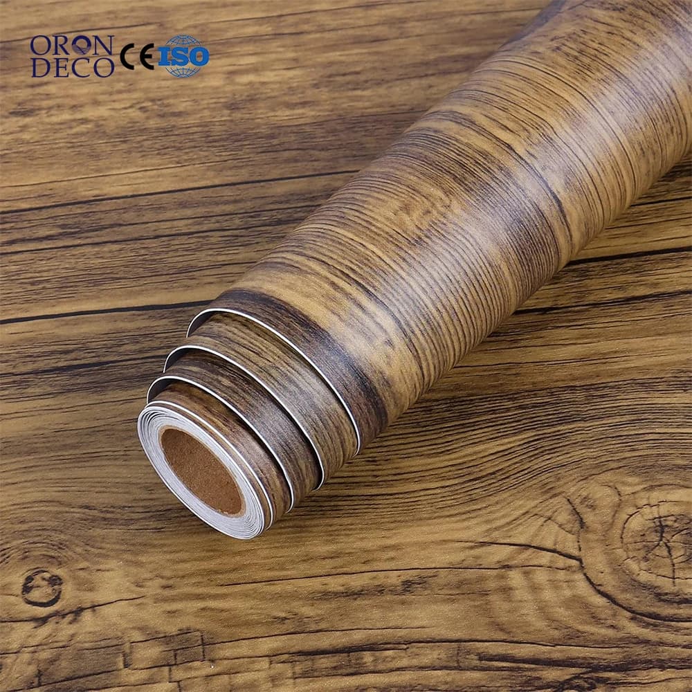 Supplier Low MOQ Wood Textured Wallpaper 3D Wall Stickers Home Decor Papier Peint Mural Peel and Stick Wallpaper Rolls 60cm*5m