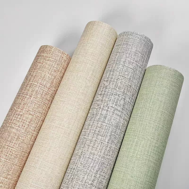 COWINLIFE DECO Low MOQ Peel and Stick Removable 3D Vinyl Self Adhesive Linen Textured Fabric Wallpaper for Wall Decor Wholesale Price