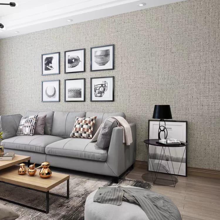 COWINLIFE DECO Low MOQ Peel and Stick Removable 3D Vinyl Self Adhesive Linen Textured Fabric Wallpaper for Wall Decor Wholesale Price detail 4