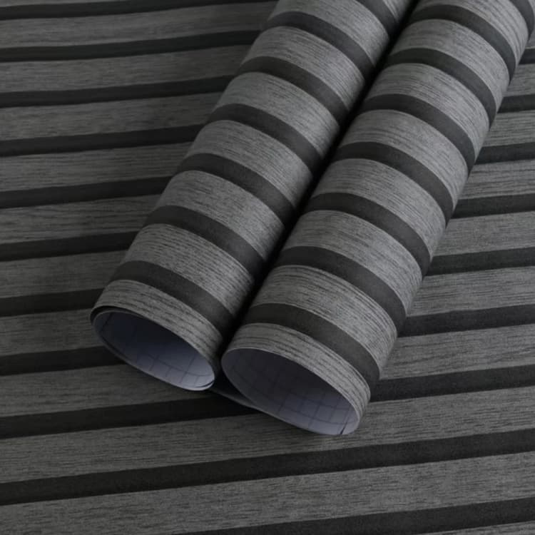 COWINLIFE DECO Thick Wood Luxury Wallpaper Stripes PVC Self-adhesive Vinyl Wrap Wall Stickers for  Living Room Background Home Decor detail 8