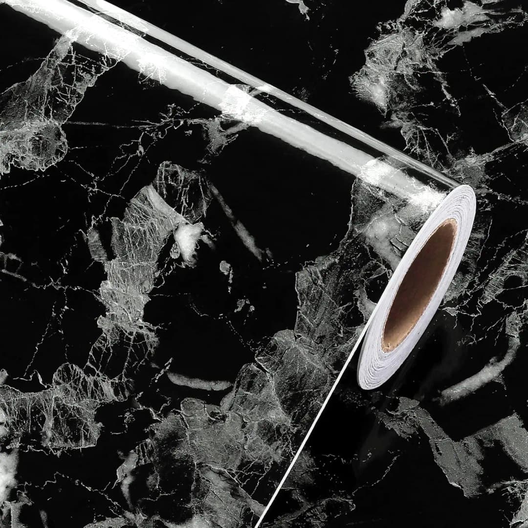 COWINLIFE Low Price Black Luxury Wallpaper 3d Self Adhesive Wall Stickers Vinyl Wrap Marble Sticker for Kitchen Cabinets Home Decor