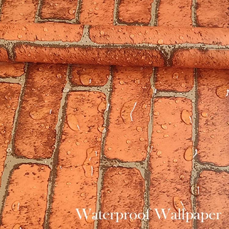 COWINLIFE Low Price 3d Home Self Adhesive Waterproof Red Brick Textured Wallpaper Home Decor Furniture PVC Vinyl Wrap Wall Stickers detail 3