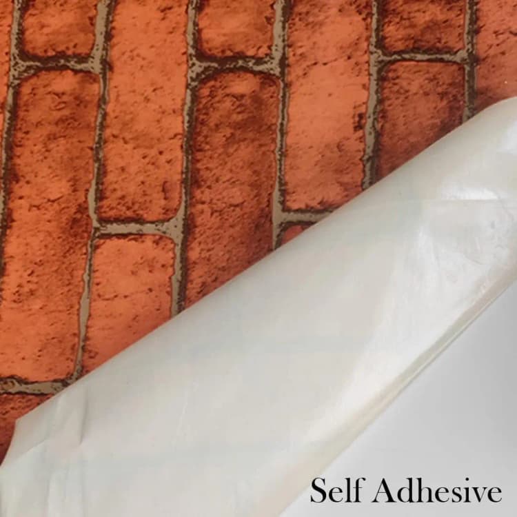 COWINLIFE Low Price 3d Home Self Adhesive Waterproof Red Brick Textured Wallpaper Home Decor Furniture PVC Vinyl Wrap Wall Stickers detail 5