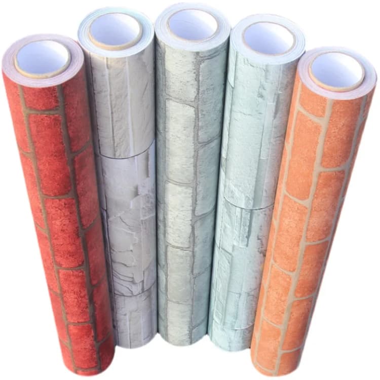 COWINLIFE Low Price 3d Home Self Adhesive Waterproof Red Brick Textured Wallpaper Home Decor Furniture PVC Vinyl Wrap Wall Stickers detail 6