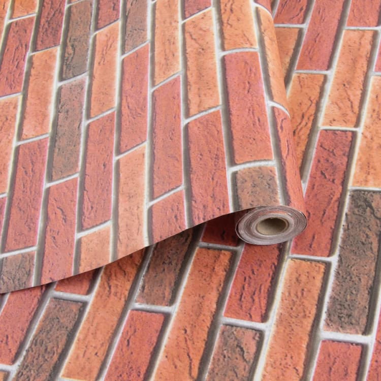 COWINLIFE Low Price 3d Home Self Adhesive Waterproof Red Brick Textured Wallpaper Home Decor Furniture PVC Vinyl Wrap Wall Stickers detail 8