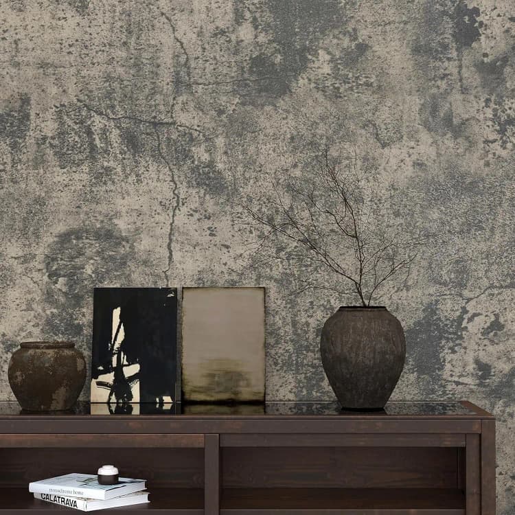 COWINLIFE Gray Wall Decor Concrete Peel and Stick Cement Wallpaper Decorations for Home Waterproof Wall Stickers Kitchen Accessories detail 1