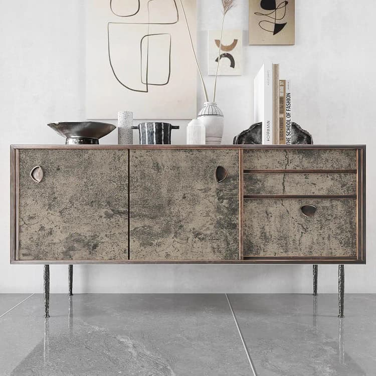 COWINLIFE Gray Wall Decor Concrete Peel and Stick Cement Wallpaper Decorations for Home Waterproof Wall Stickers Kitchen Accessories detail 3