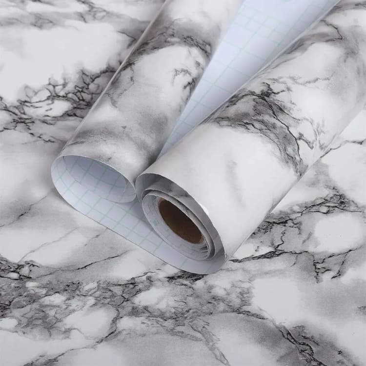 COWINLIFE PVC Vinyl Wrap Wall Stickers Peel and Stick Wallpaper Roll Luxury Marble Coffee Table Kitchen Marble Sticker for Home Decor detail 1